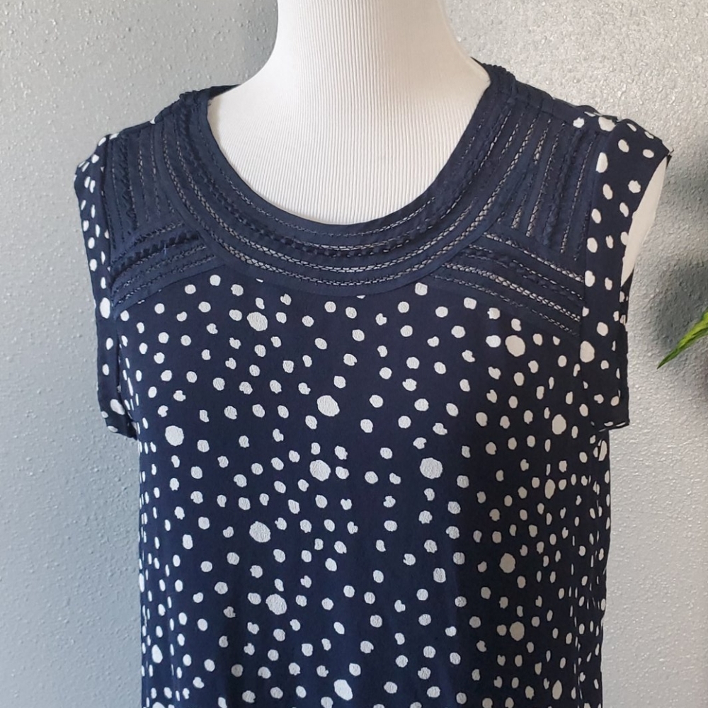 Anthropologie polka dot exposed buttons blouse - Picture 6 of 13
